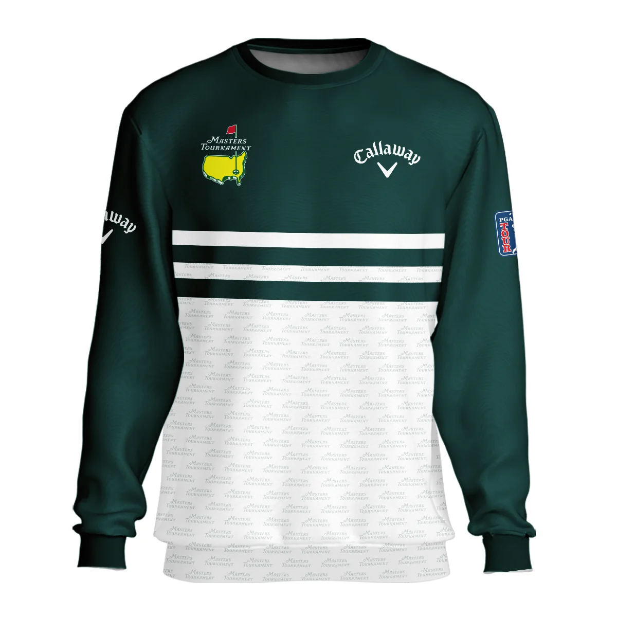 Dark Green Mix White With Logo Pattern Masters Tournament Callaway Unisex Sweatshirt Style Classic Sweatshirt