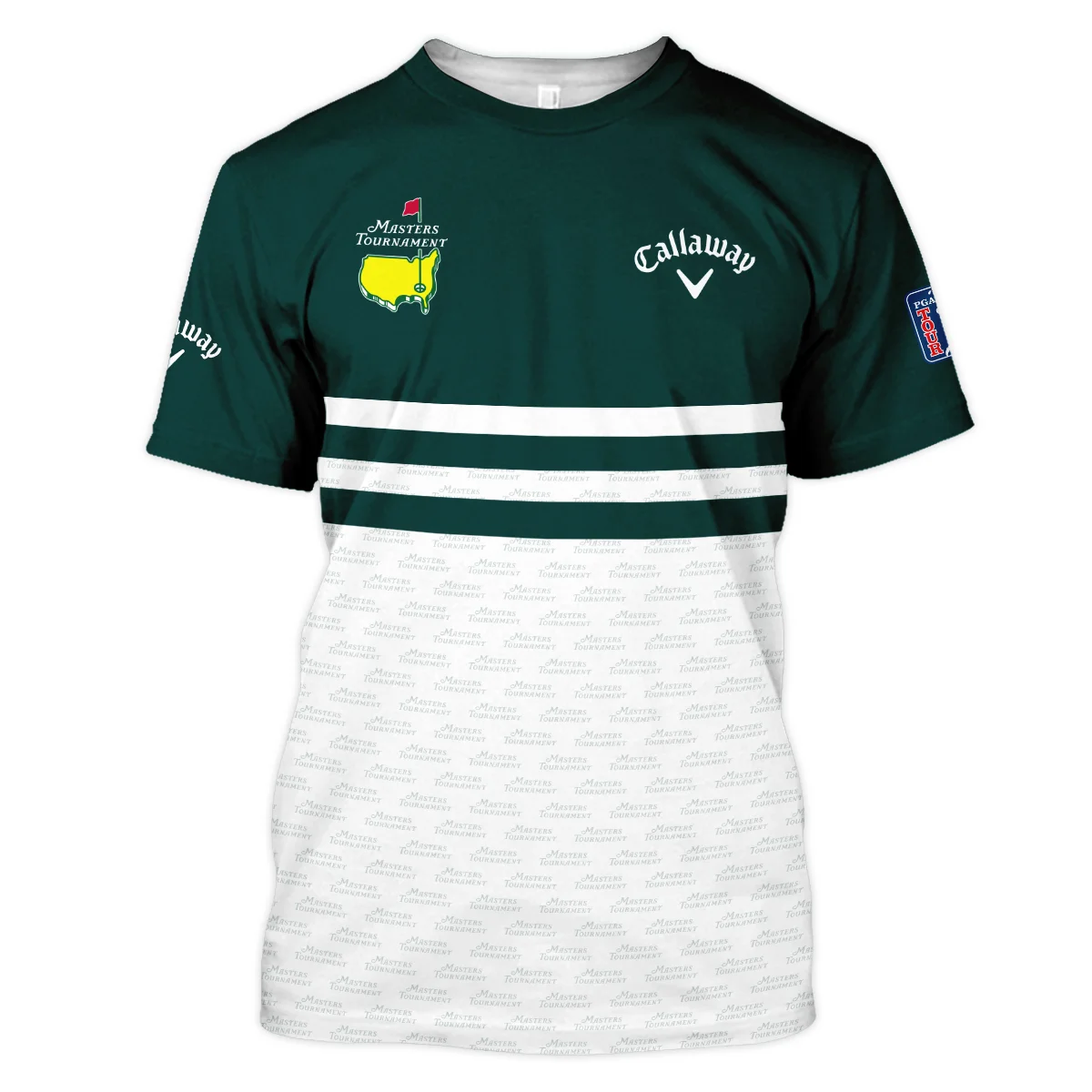 Dark Green Mix White With Logo Pattern Masters Tournament Callaway Unisex T-Shirt Style Classic T-Shirt