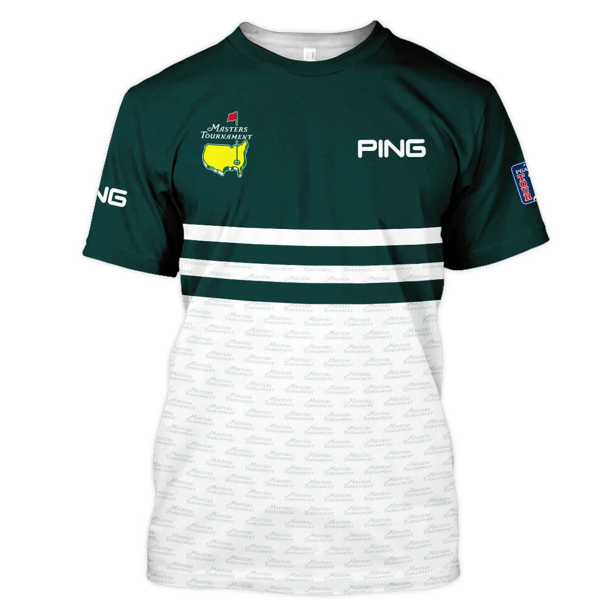 Dark Green Mix White With Logo Pattern Masters Tournament Ping Unisex T-Shirt Style Classic T-Shirt