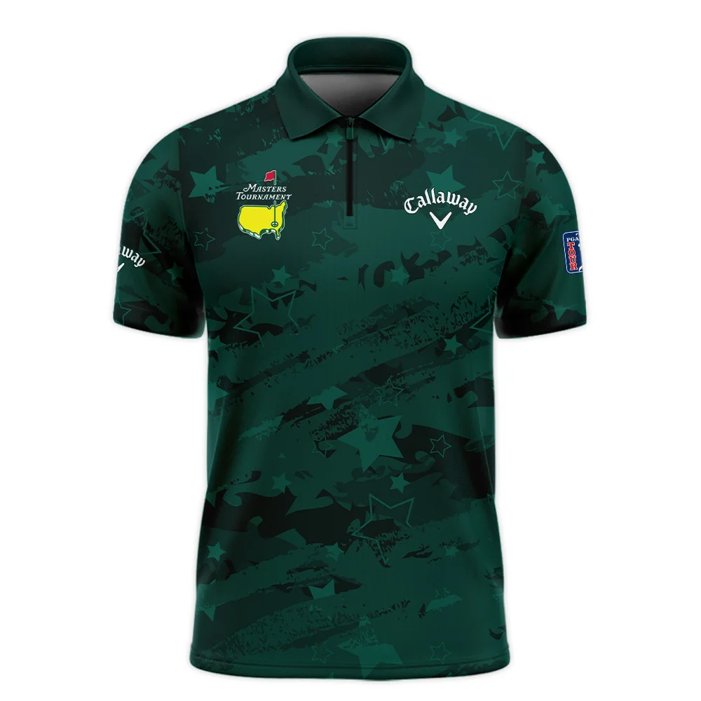 Dark Green Stars Pattern Grunge Background Masters Tournament Callaway Polo Shirt Style Classic Polo Shirt For Men