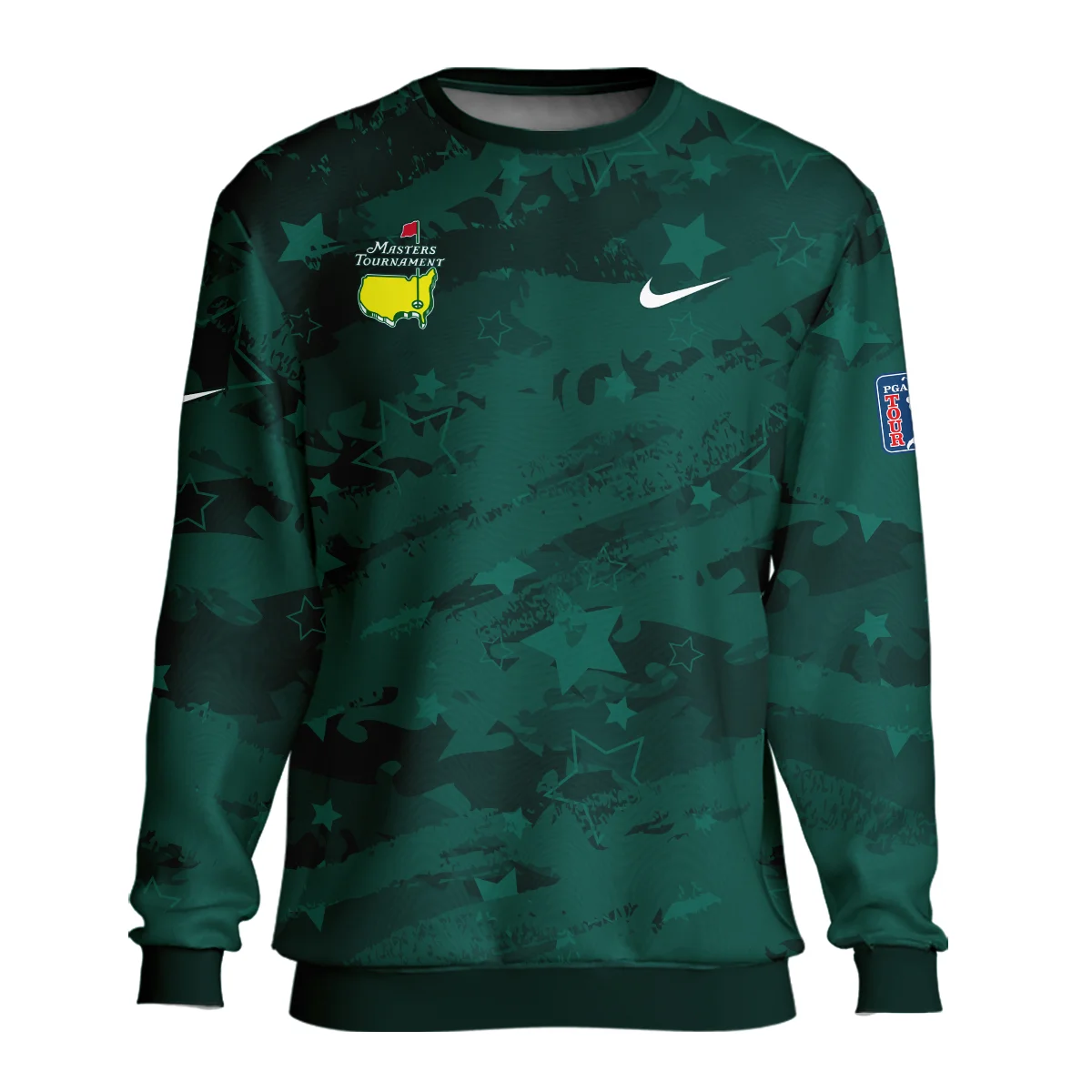 Dark Green Stars Pattern Grunge Background Masters Tournament Nike Unisex Sweatshirt Style Classic Sweatshirt