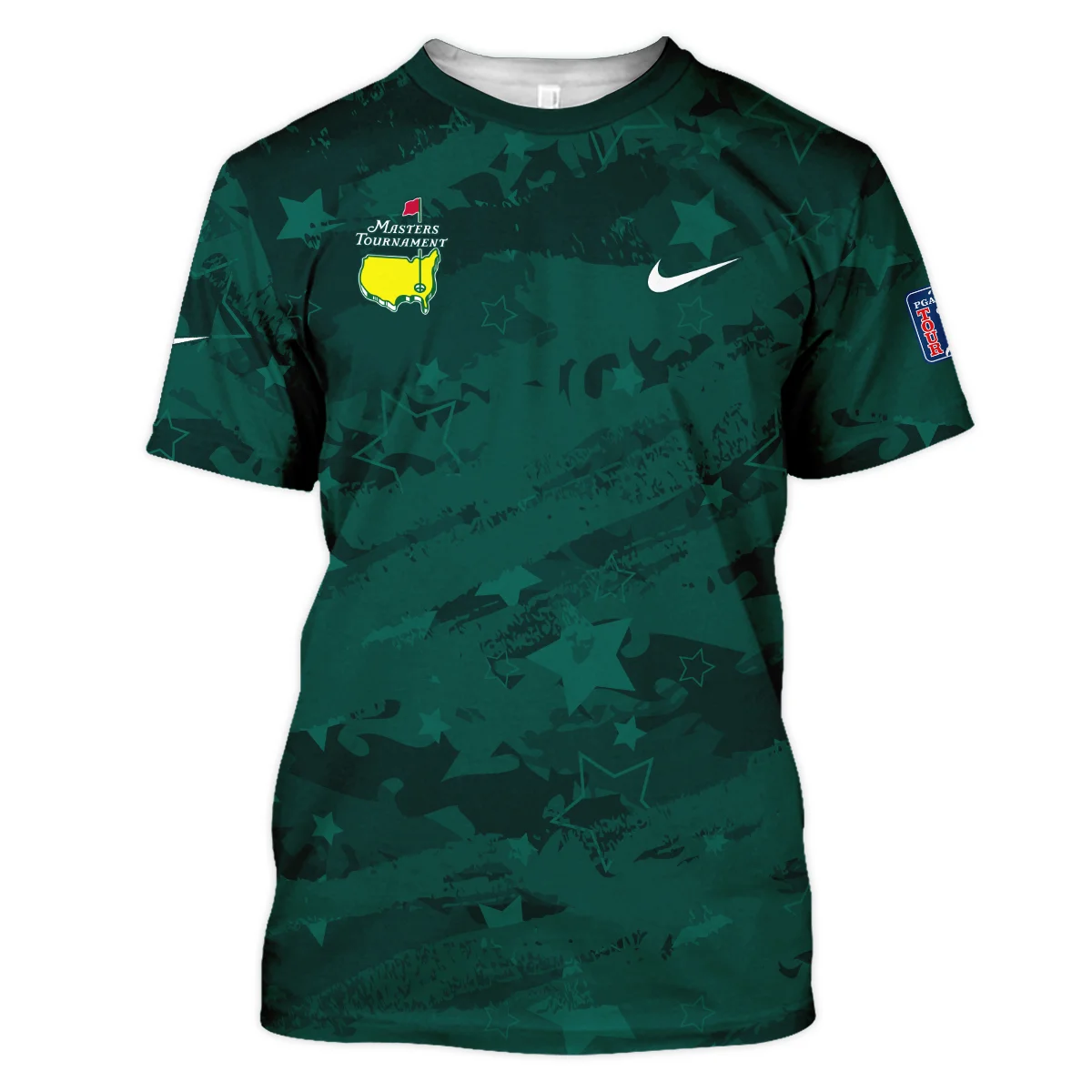Dark Green Stars Pattern Grunge Background Masters Tournament Nike Hawaiian Shirt Style Classic Oversized Hawaiian Shirt