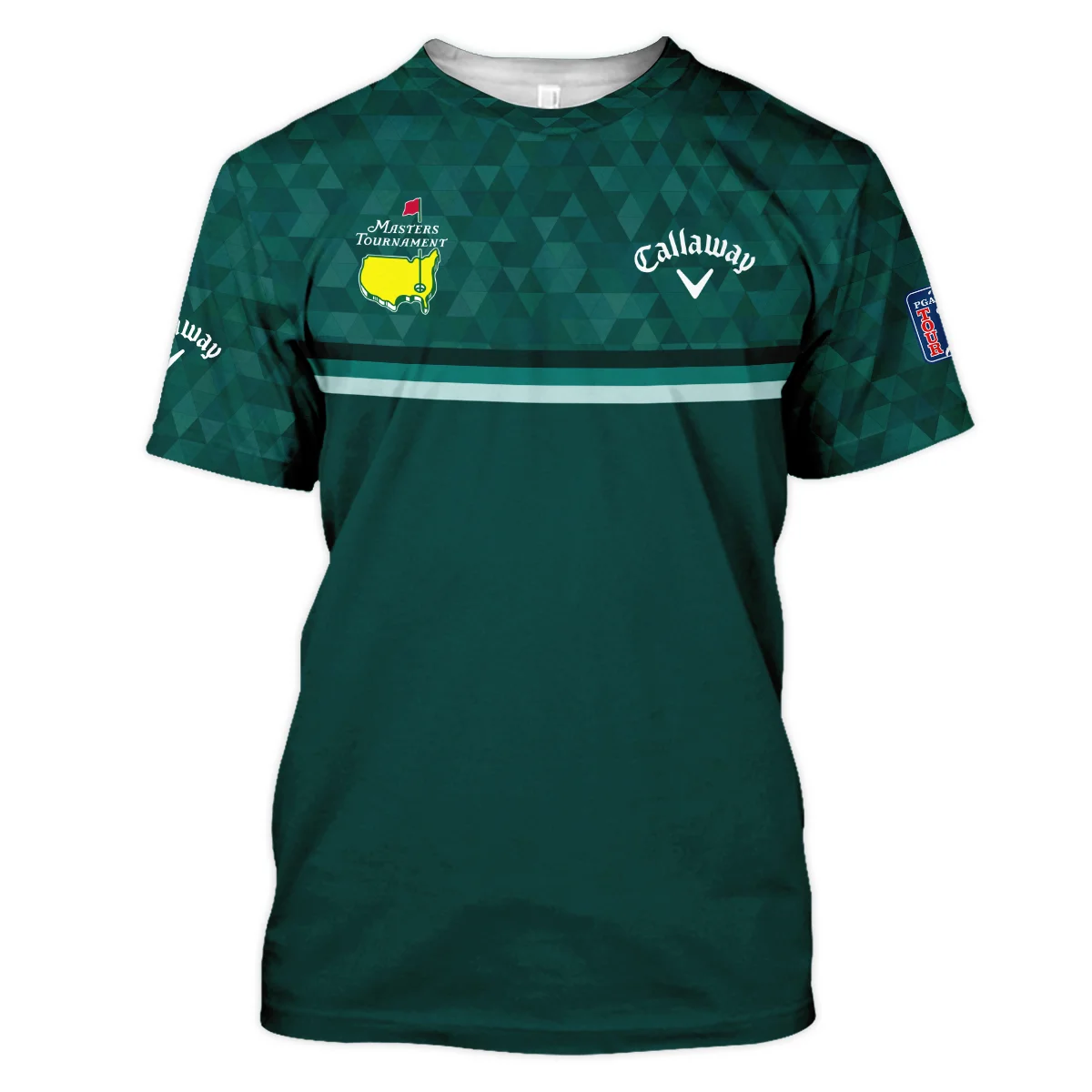 Dark Green Triangle Mosaic Pattern Masters Tournament Callaway Unisex T-Shirt Style Classic T-Shirt