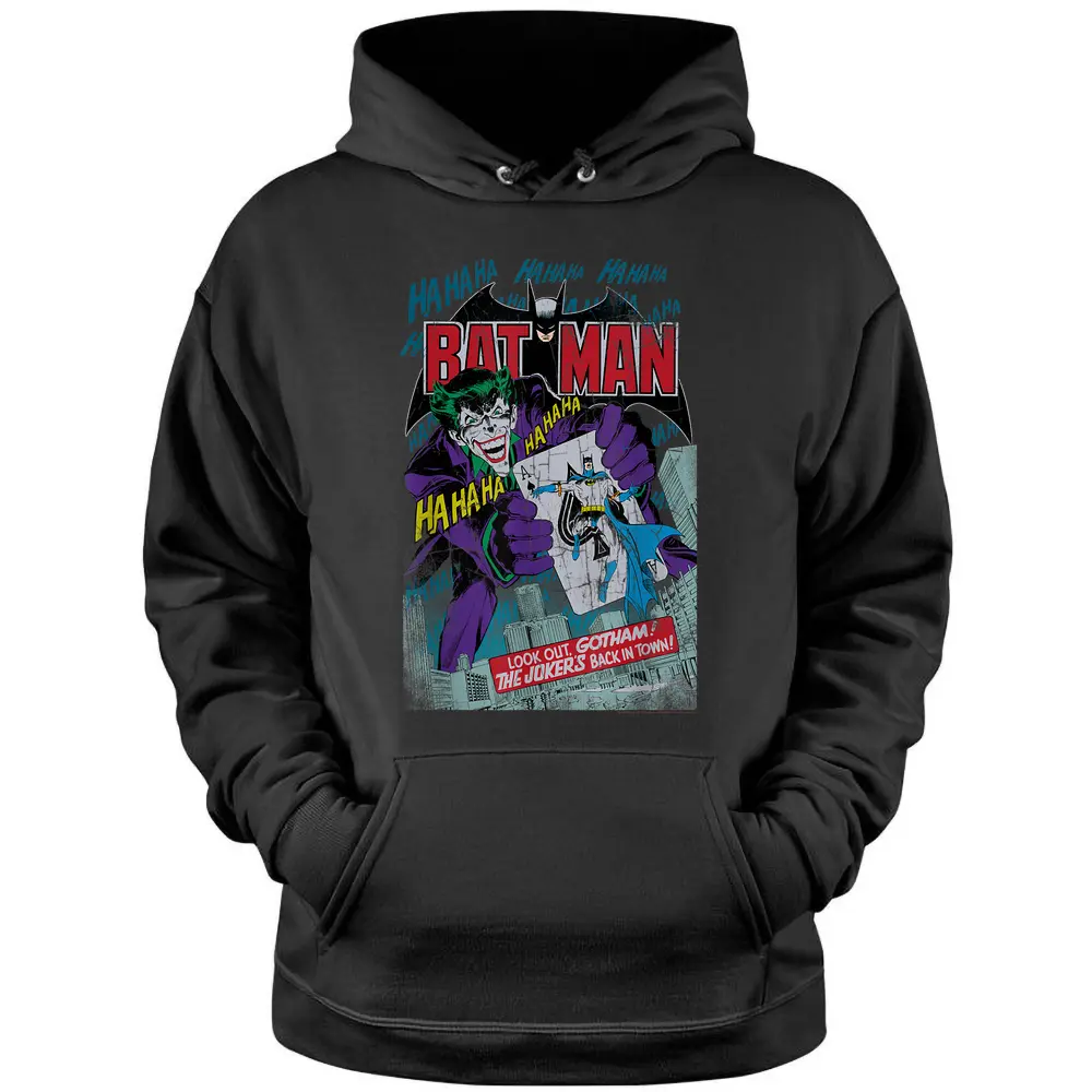 Dc Comics Batman And Joker Comic Cover Pullover Hoodie