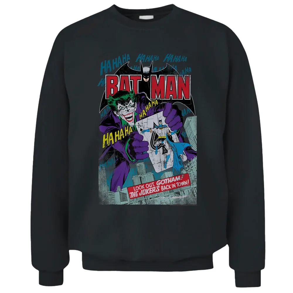 Dc Comics Batman And Joker Comic Cover Pullover Sweatshirt