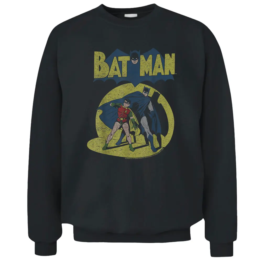 Dc Comics Batman Vintage Spotlight Pullover Sweatshirt