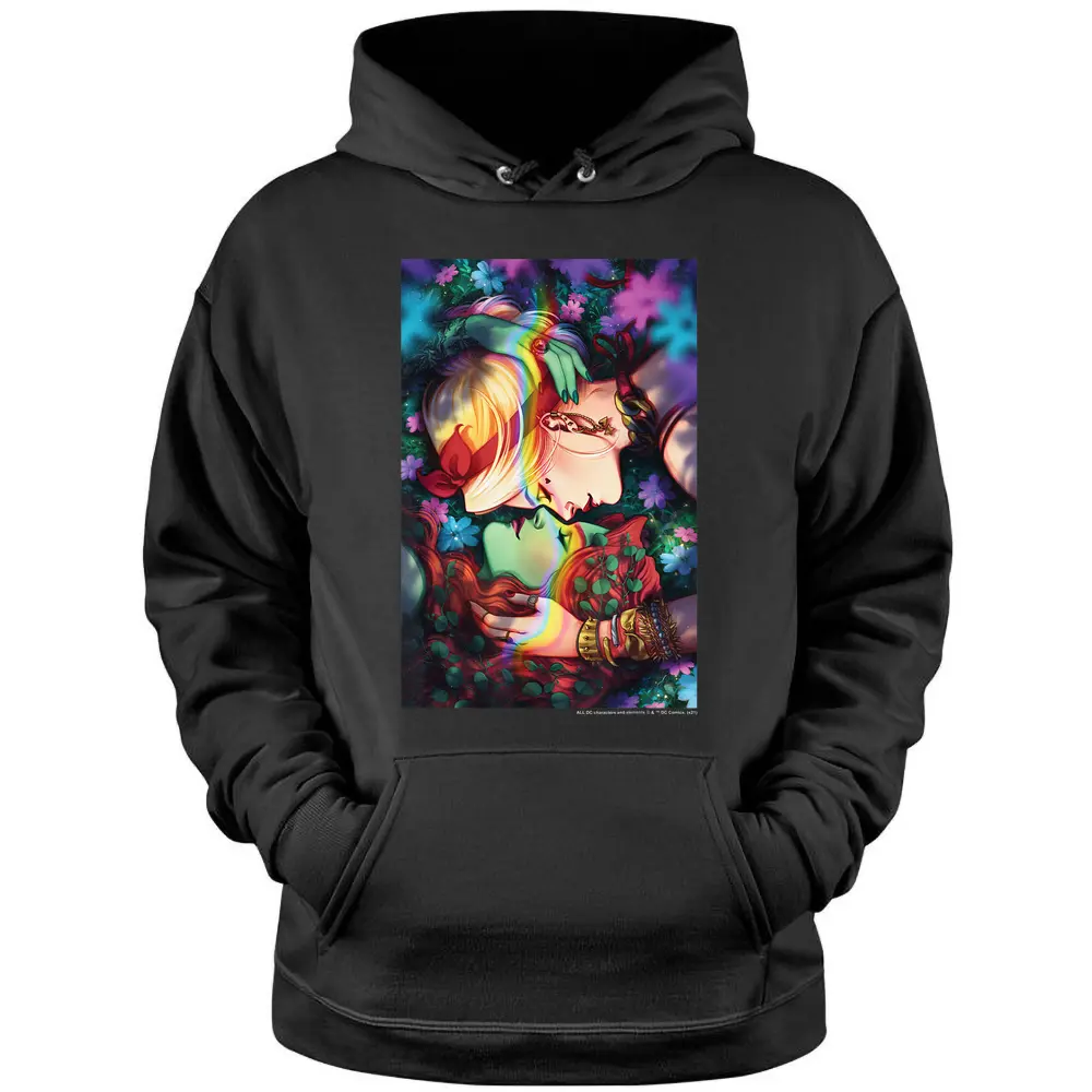 Dc Comics Pride Harley Quinn And Poison Ivy Nose Touch Pullover Hoodie