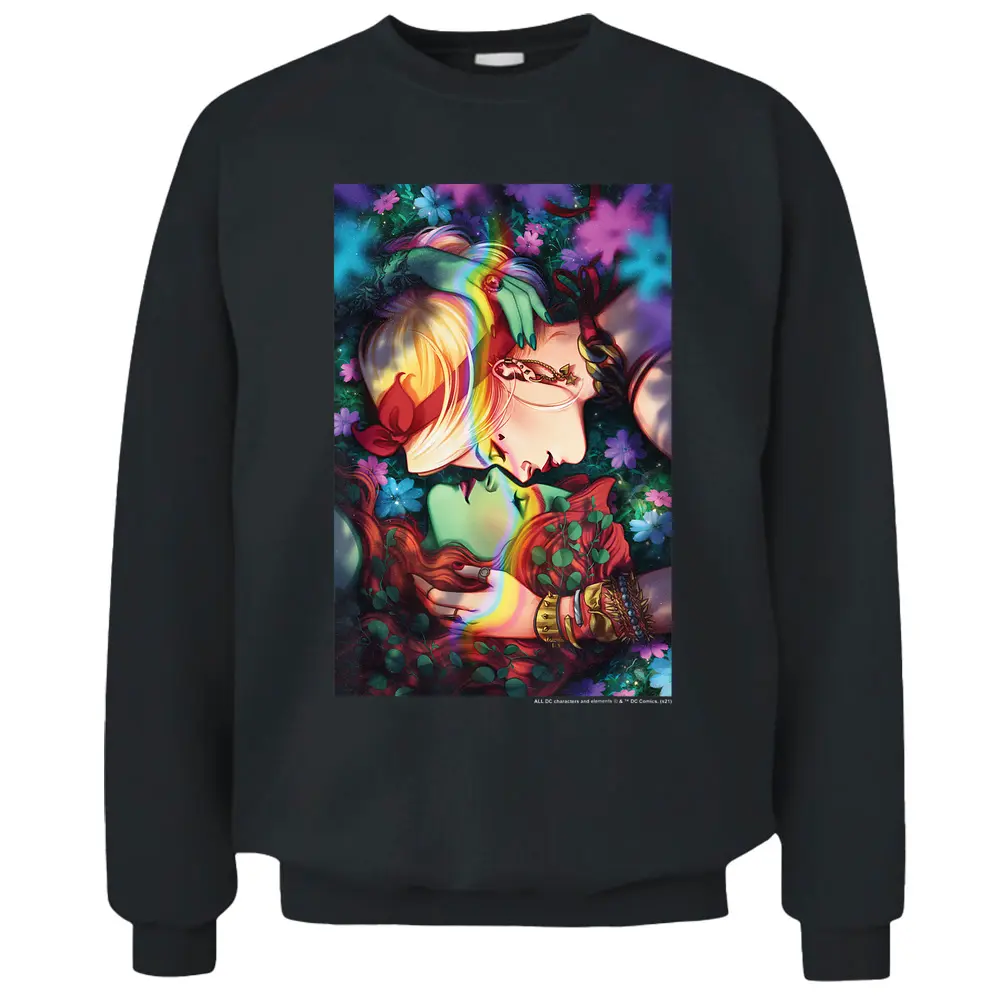 Dc Comics Pride Harley Quinn And Poison Ivy Nose Touch Pullover Sweatshirt