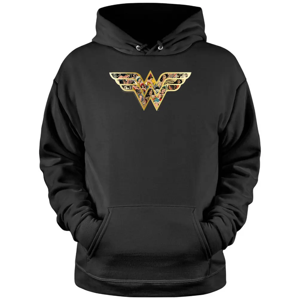 Dc Comics Wonder Woman Symbol Build Up Fill Pullover Hoodie