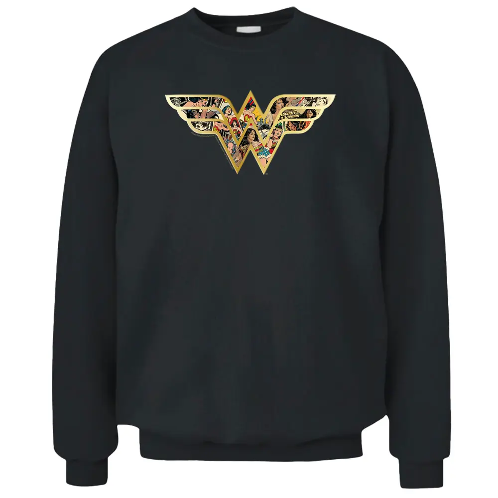 Dc Comics Wonder Woman Symbol Build Up Fill Pullover Sweatshirt