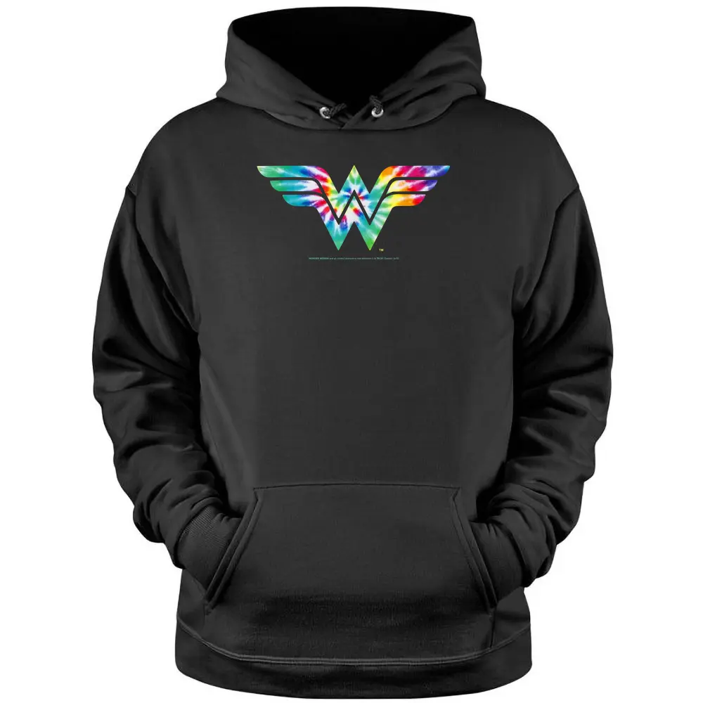 Dc Comics Wonder Woman Tie Dye Logo Pullover Hoodie