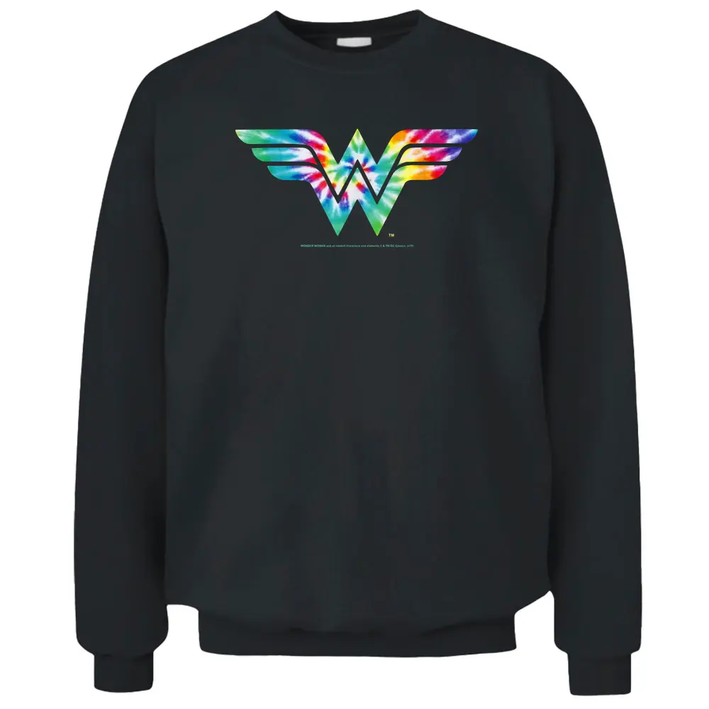 Dc Comics Wonder Woman Tie Dye Logo Pullover Sweatshirt