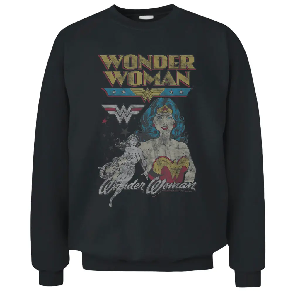 Dc Comics Wonder Woman Vintage Pullover Sweatshirt