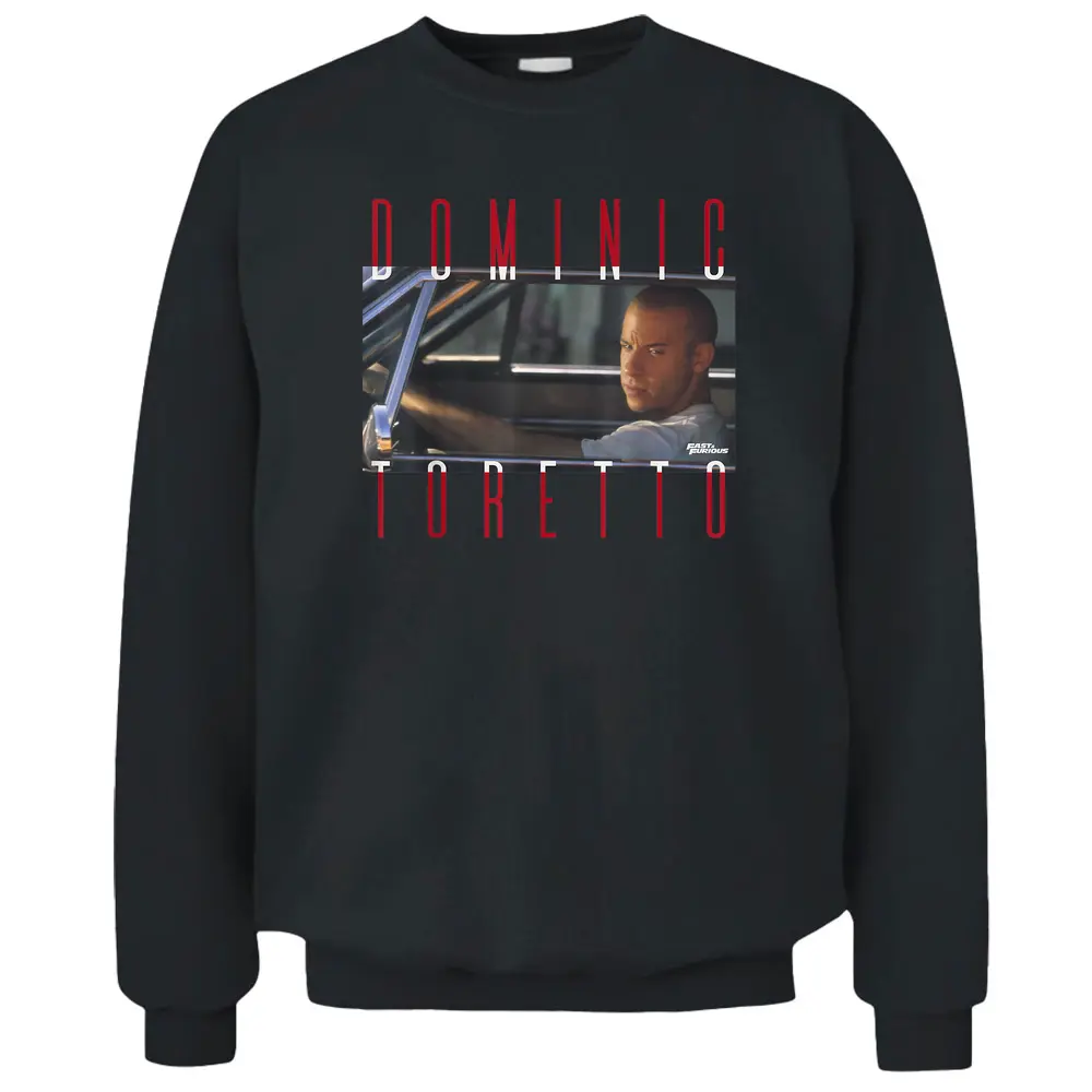 Fast And Furious Dominic Toretto Photo Word Stack Pullover Sweatshirt