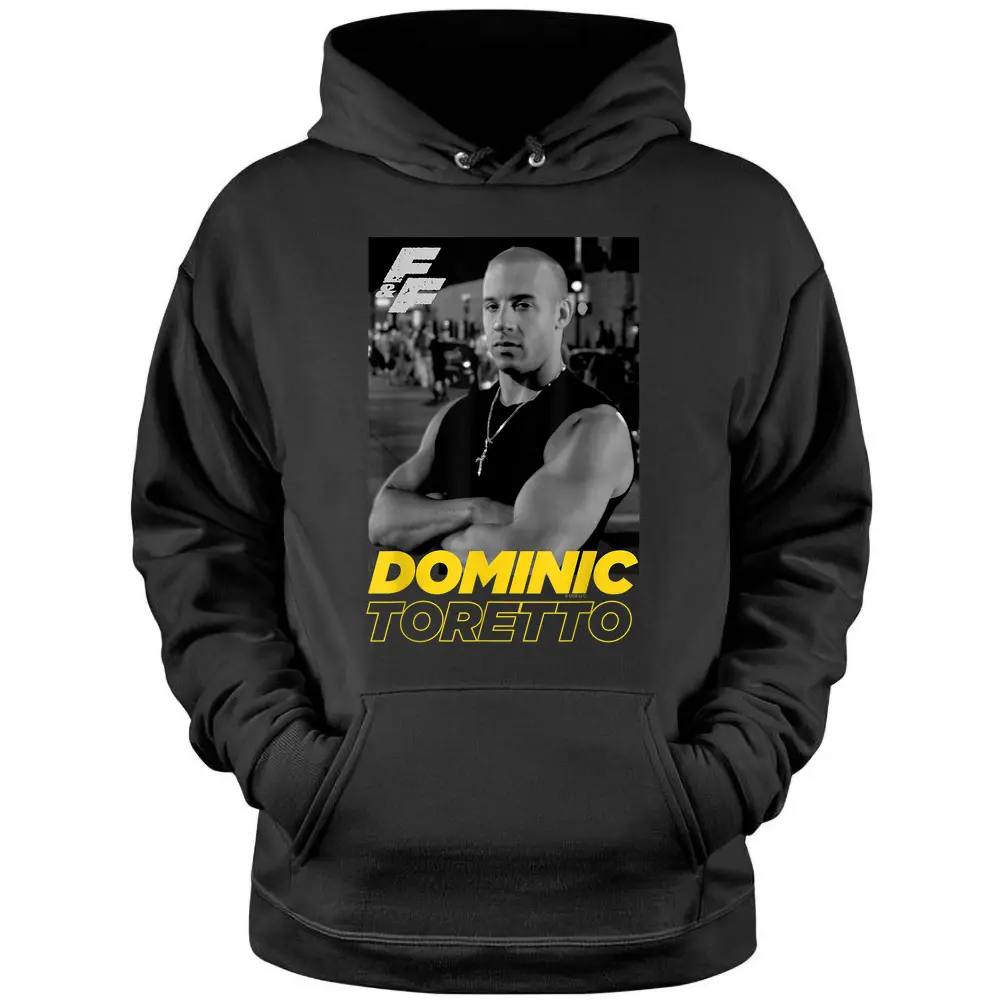 Fast And Furious Dominic Toretto Portrait Logo Pullover Hoodie