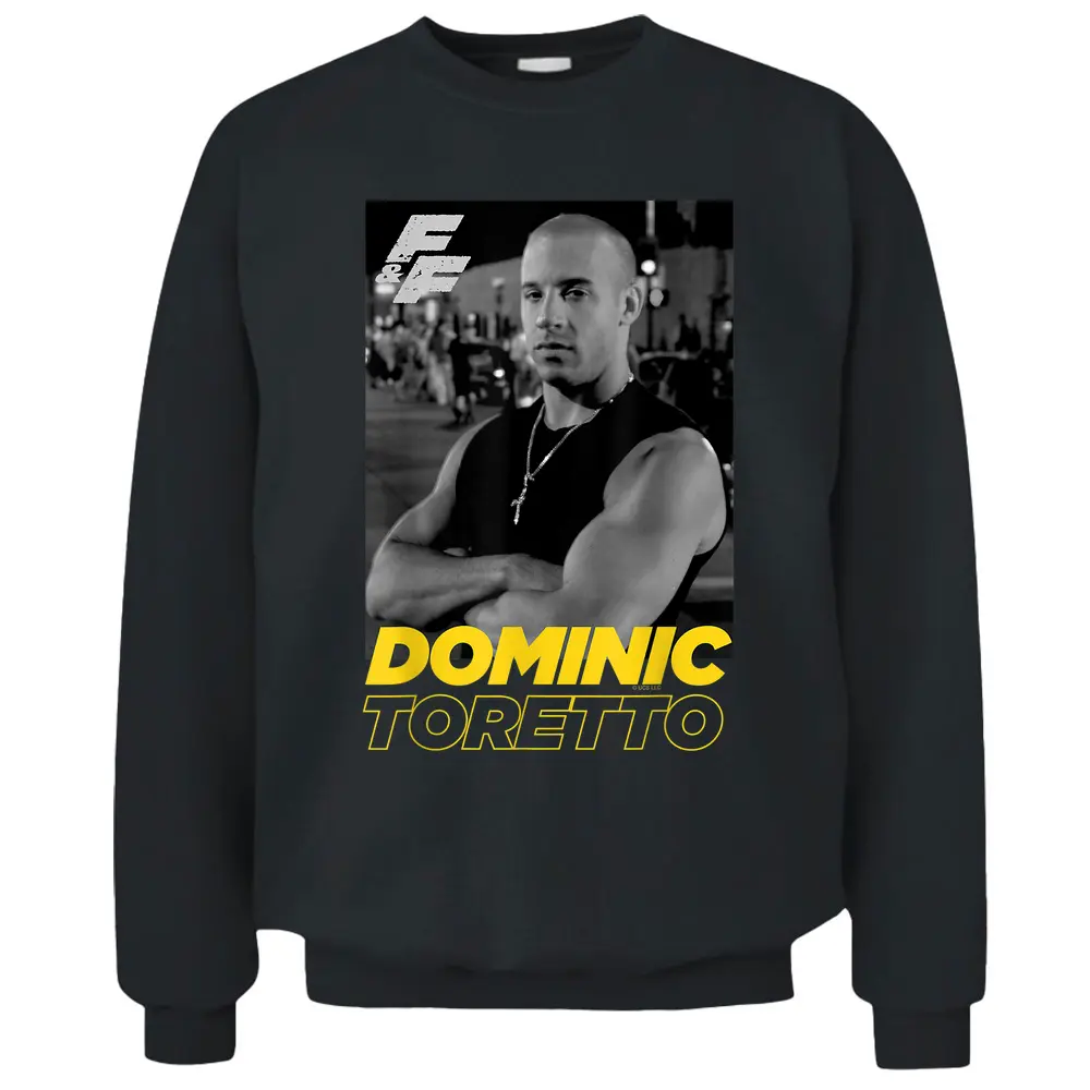 Fast And Furious Dominic Toretto Portrait Logo Pullover Sweatshirt