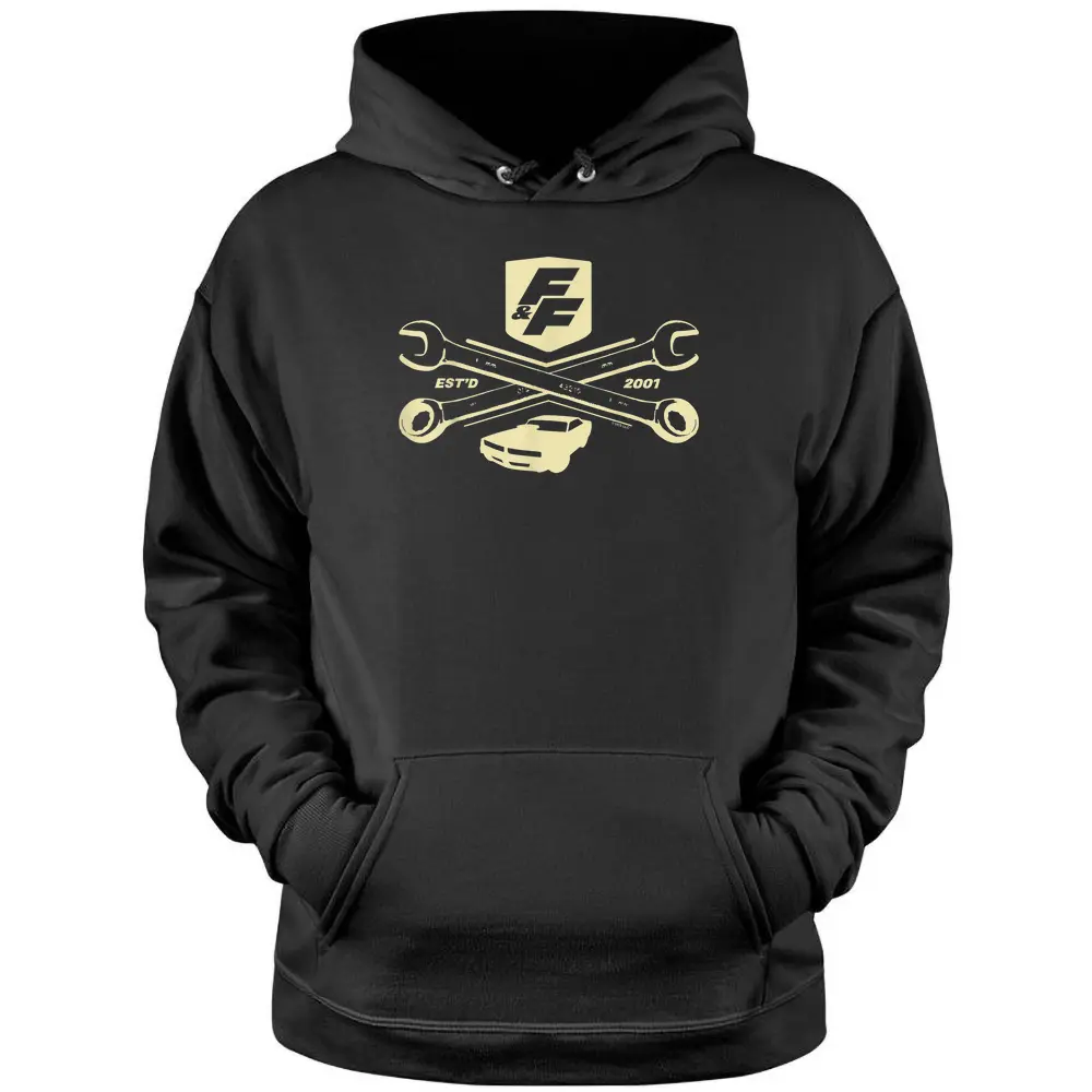 Fast And Furious Est'd 2001 Crossed Wrench Logo Pullover Hoodie