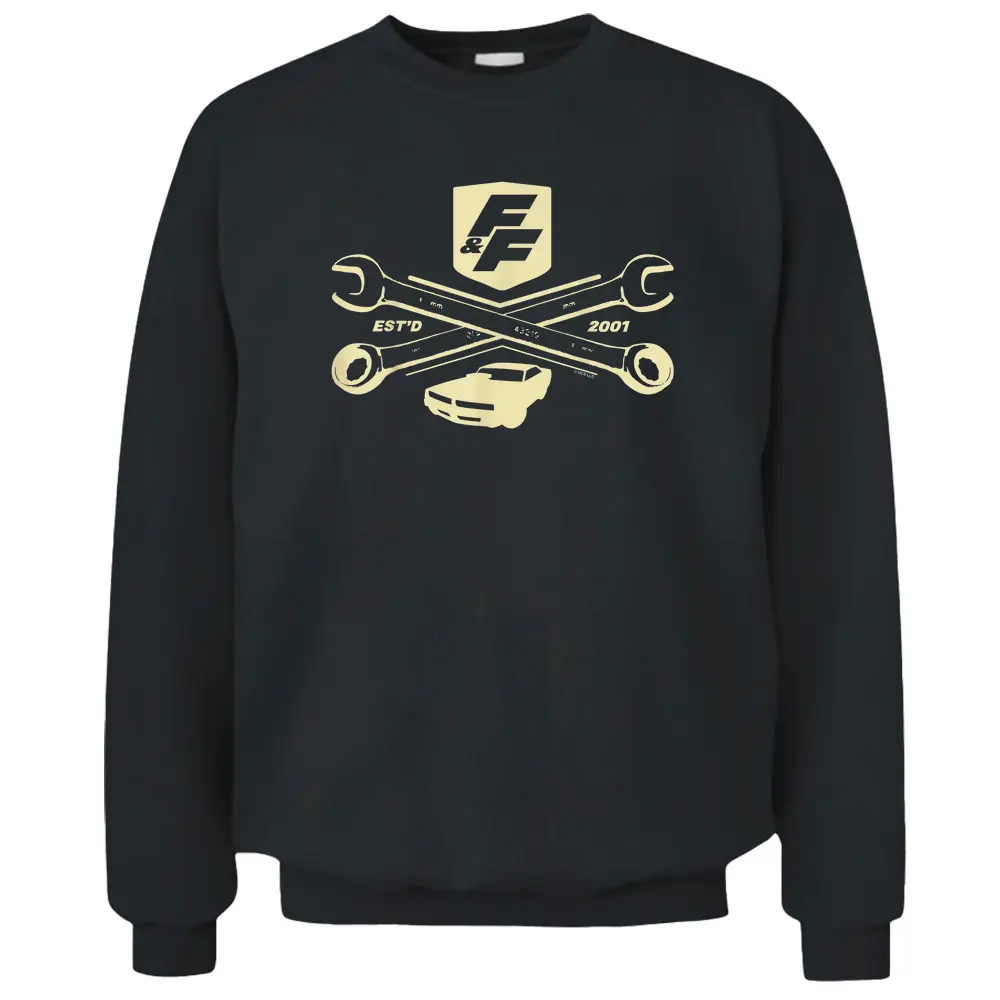 Fast And Furious Est'd 2001 Crossed Wrench Logo Pullover Sweatshirt