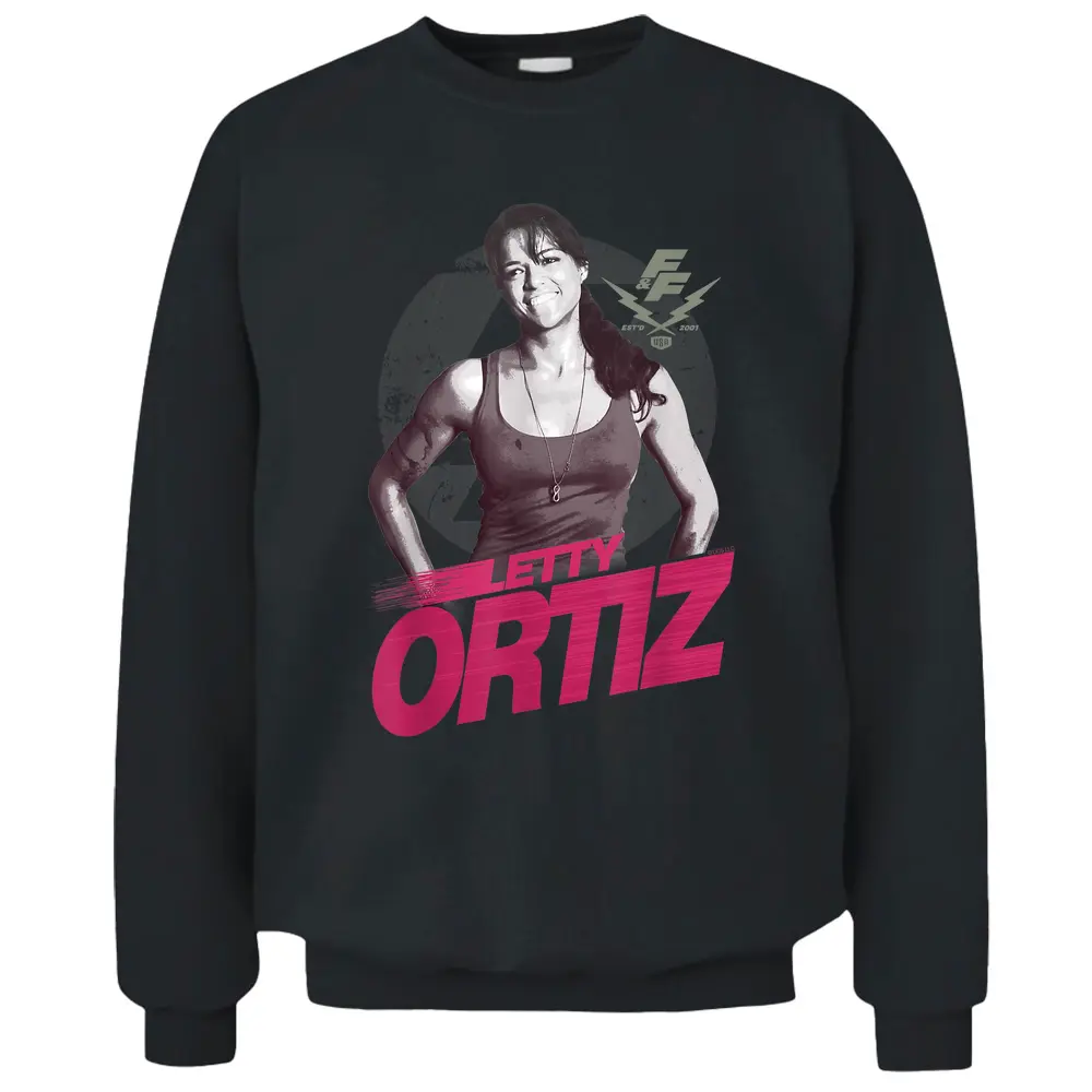 Fast And Furious Letty Ortiz Smiling Portrait Logo Pullover Sweatshirt