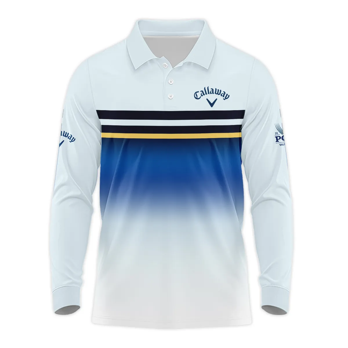 Golf 2024 PGA Championship Callaway Stand Colar Jacket Sports Light Blue Black Stripe All Over Print Stand Colar Jacket