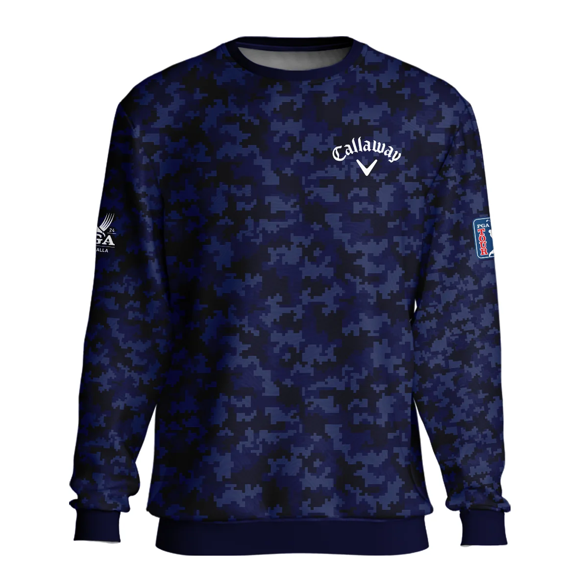 Golf 2024 PGA Championship Callaway Unisex Sweatshirt Blue Camouflage Pattern Sport All Over Print Sweatshirt