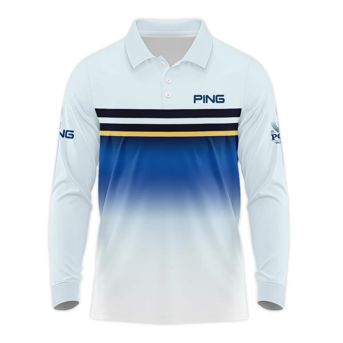 Golf 2024 PGA Championship Ping Quarter-Zip Jacket Sports Light Blue Black Stripe All Over Print Quarter-Zip Jacket
