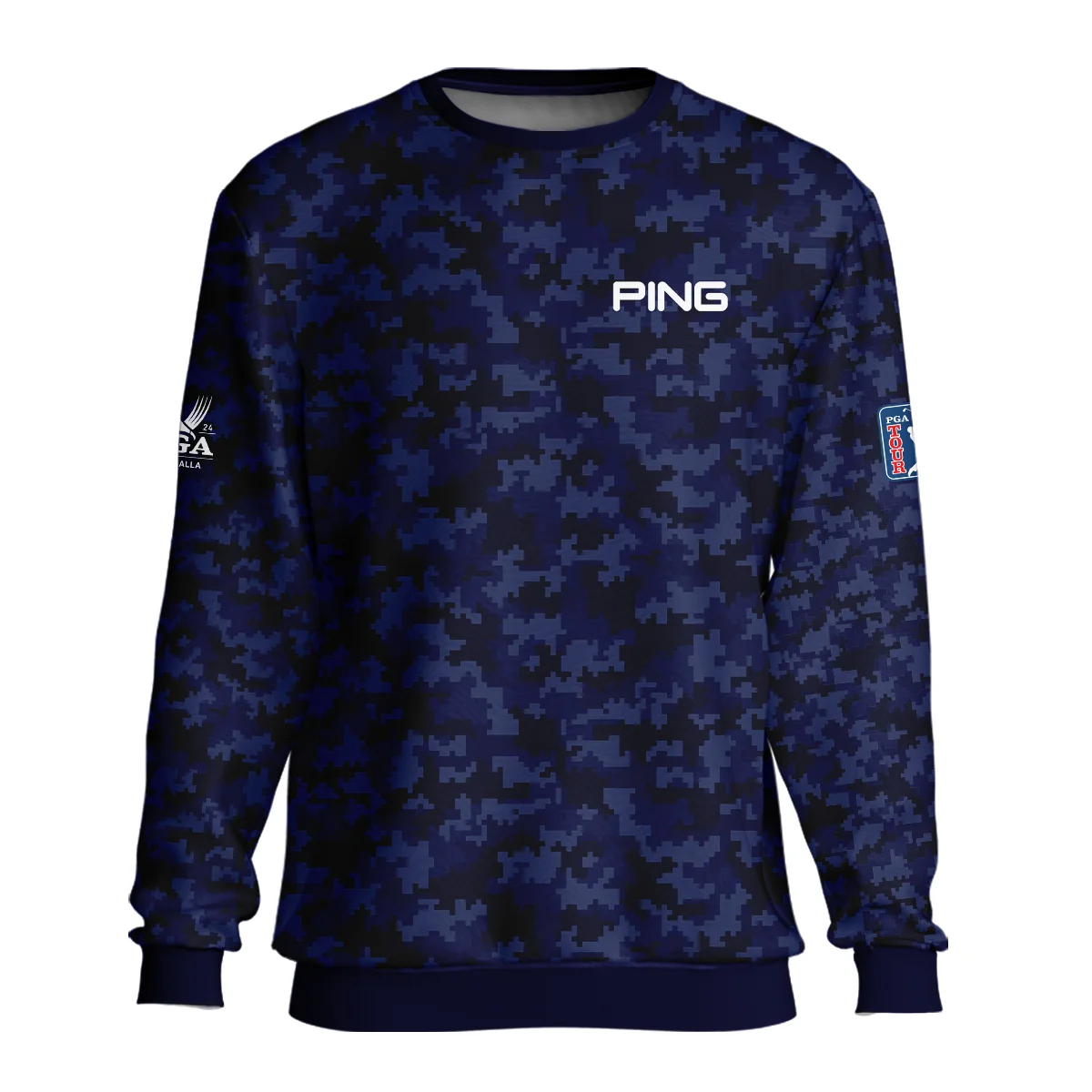 Golf 2024 PGA Championship Ping Unisex Sweatshirt Blue Camouflage Pattern Sport All Over Print Sweatshirt