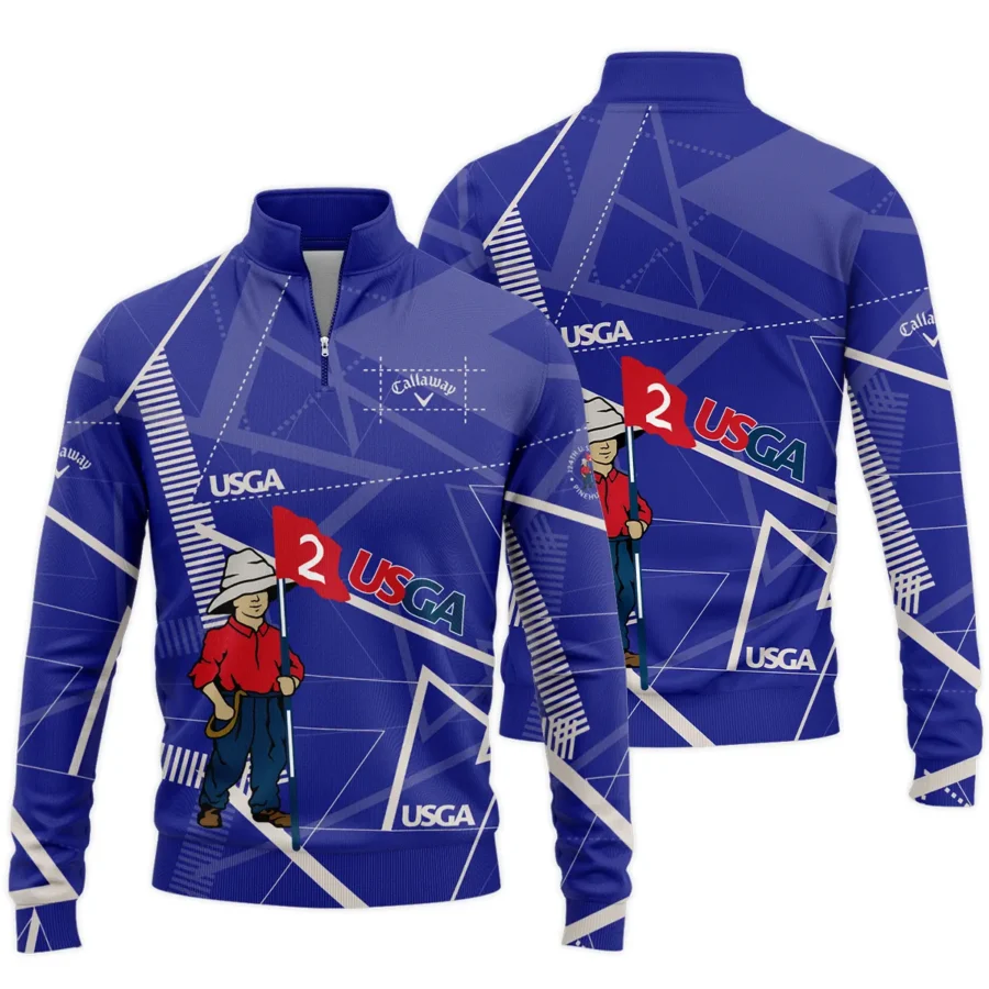 Golf Abstract Line Pattern 124th U.S. Open Pinehurst Callaway Quarter-Zip Jacket Style Classic