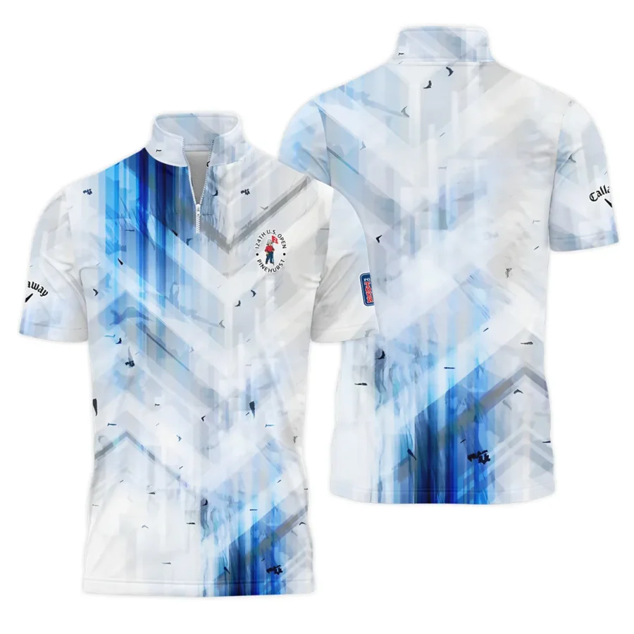 Golf Abstract Pattern 124th U.S. Open Pinehurst Callaway Quarter-Zip Polo Shirt