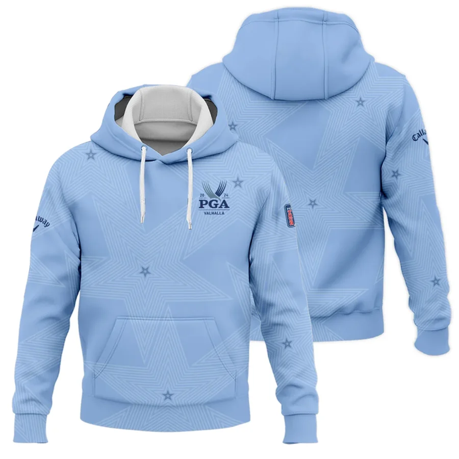 Golf Blue Color Star Pattern 2024 PGA Championship Valhalla Callaway Hoodie Shirt Style Classic