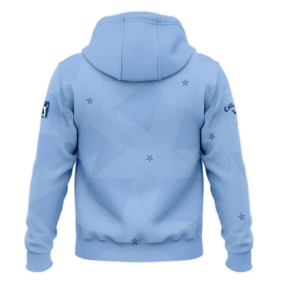 Golf Blue Color Star Pattern 2024 PGA Championship Valhalla Callaway Zipper Hoodie Shirt Style Classic