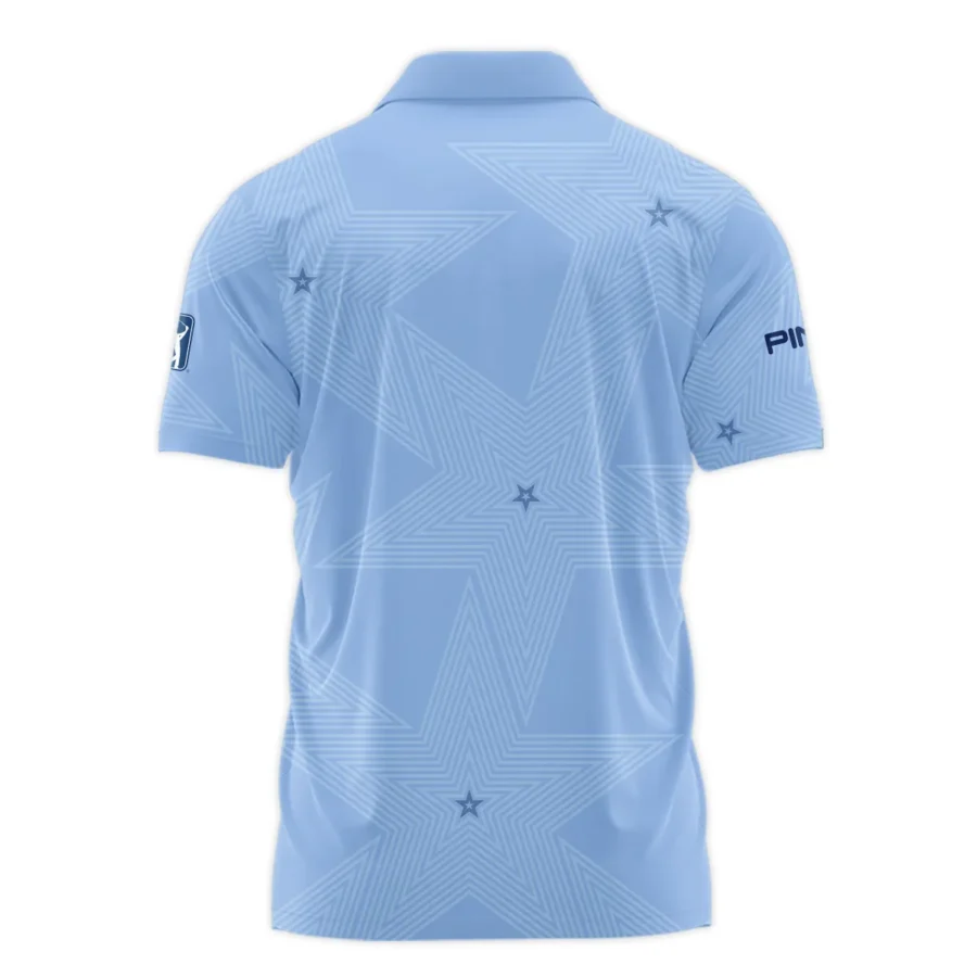 Golf Blue Color Star Pattern 2024 PGA Championship Valhalla Ping Polo Shirt Style Classic