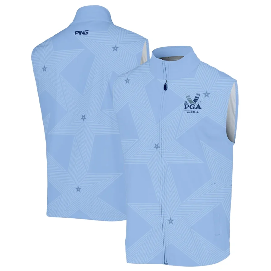 Golf Blue Color Star Pattern 2024 PGA Championship Valhalla Ping Sleeveless Jacket Style Classic