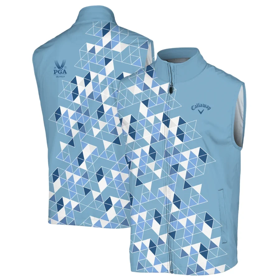 Golf Blue Geometric Mosaic Pattern 2024 PGA Championship Valhalla Callaway Sleeveless Jacket Style Classic