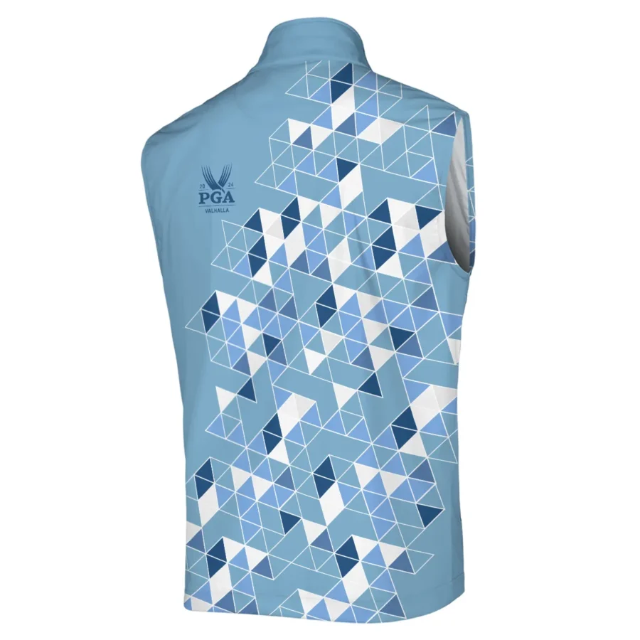 Golf Blue Geometric Mosaic Pattern 2024 PGA Championship Valhalla Callaway Sleeveless Jacket Style Classic