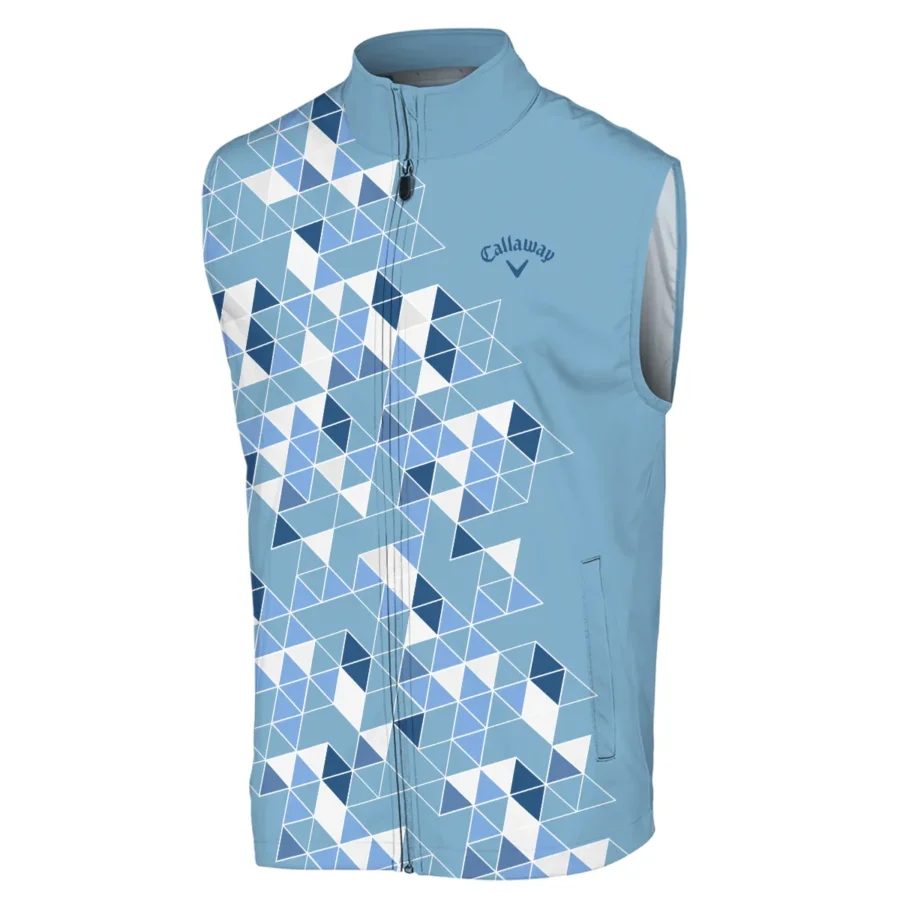 Golf Blue Geometric Mosaic Pattern 2024 PGA Championship Valhalla Callaway Sleeveless Jacket Style Classic