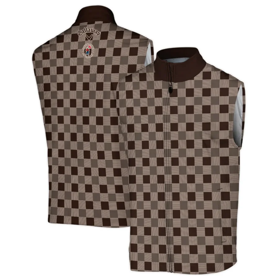 Golf Brown Square Pattern 124th U.S. Open Pinehurst Callaway Sleeveless Jacket Style Classic