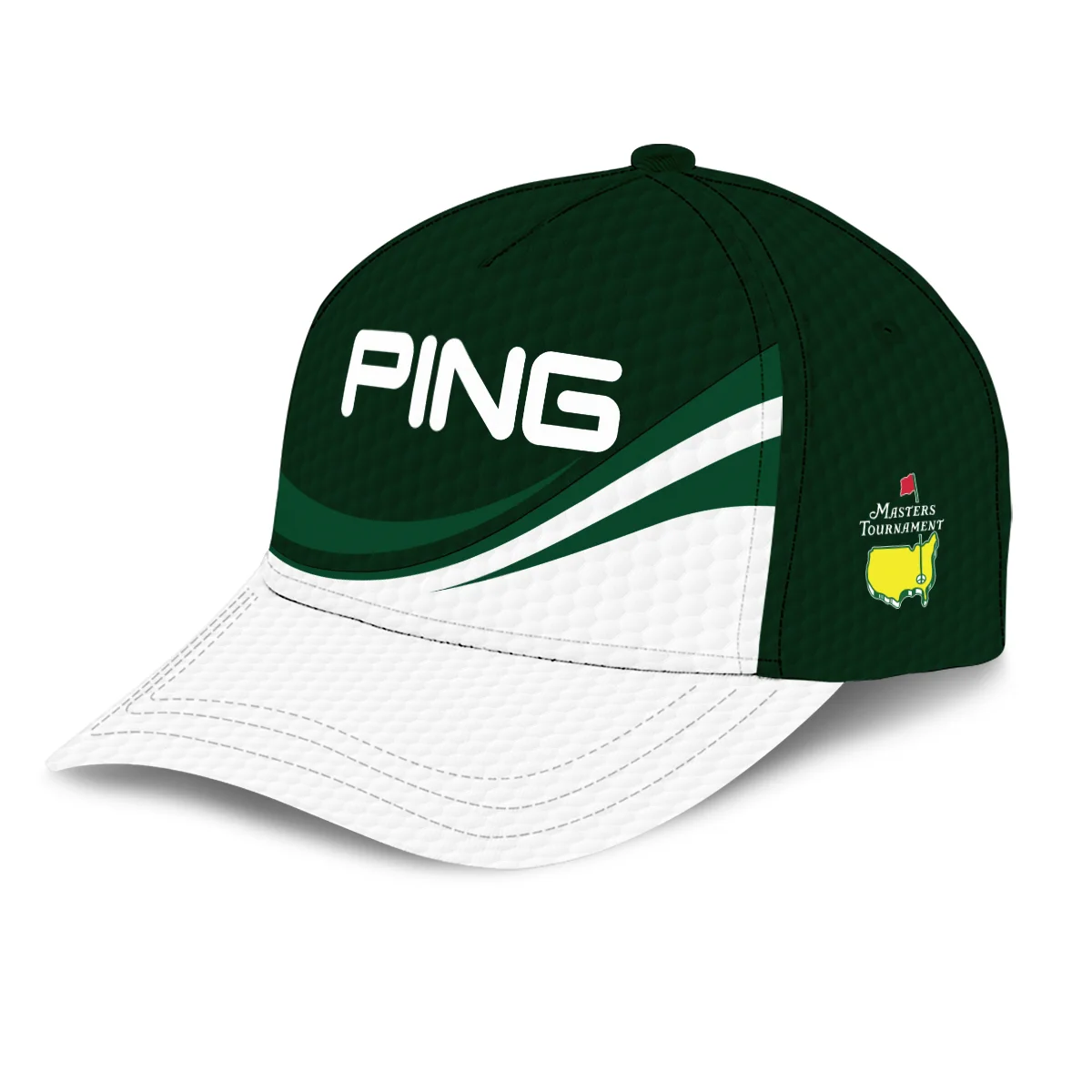 Golf Pattern White Green Titleist Masters Tournament Style Classic Golf All over Print Cap