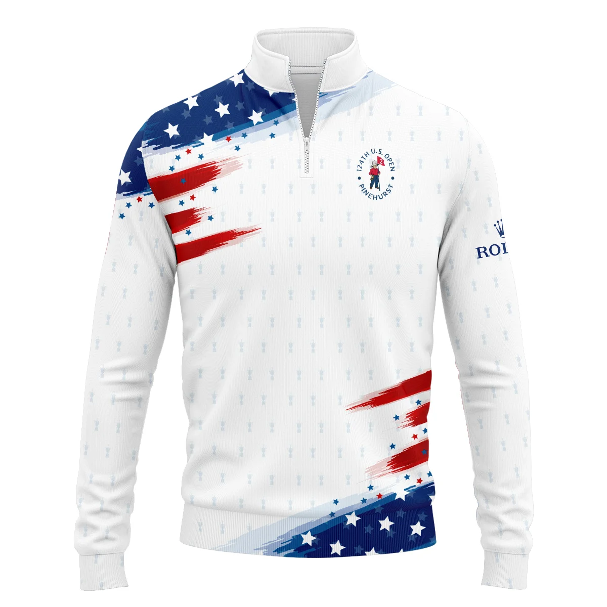 Golf Flag American 124th U.S. Open Pinehurst Rolex Quarter-Zip Jacket Style Classic Quarter-Zip Jacket