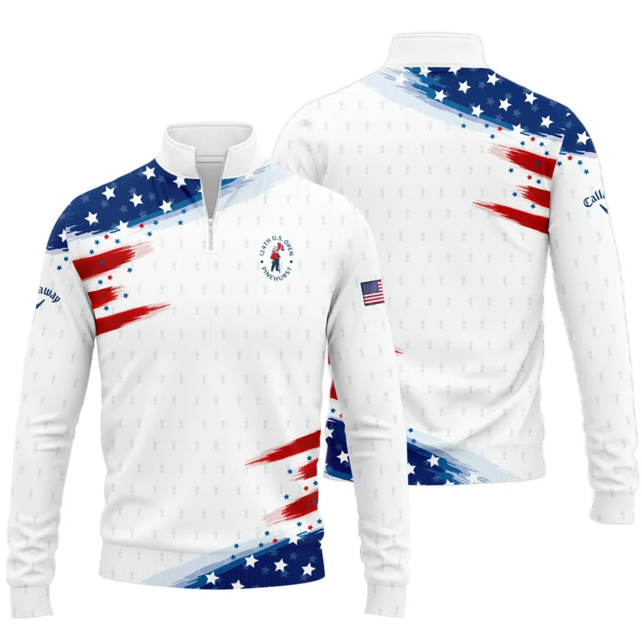 Golf Flag American Loves 124th U.S. Open Pinehurst Callaway Quarter-Zip Jacket Style Classic