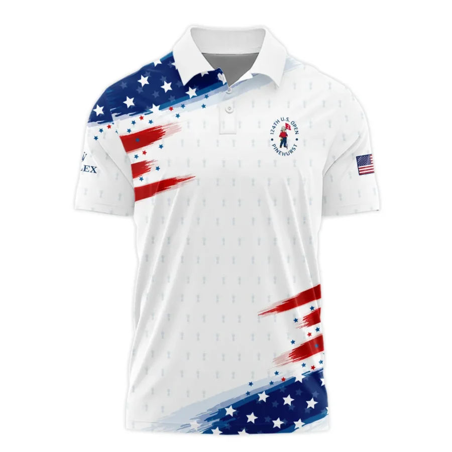 Golf Flag American Loves 124th U.S. Open Pinehurst Rolex Polo Shirt Style Classic