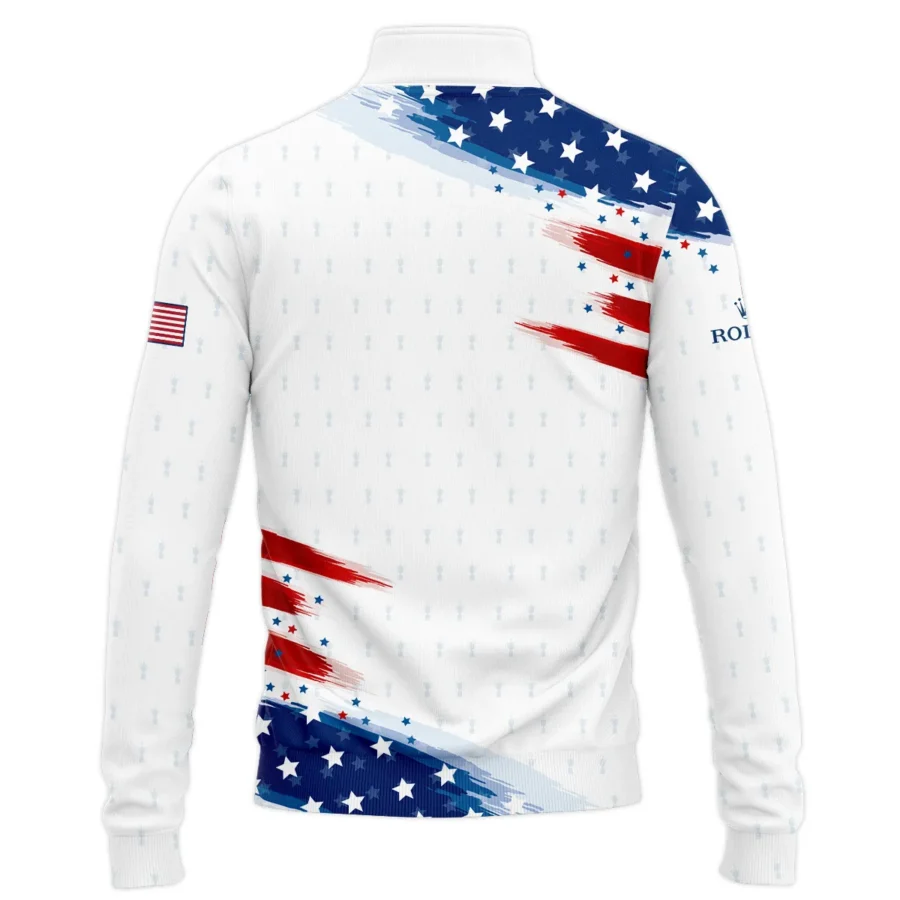 Golf Flag American Loves 124th U.S. Open Pinehurst Rolex Quarter-Zip Jacket Style Classic