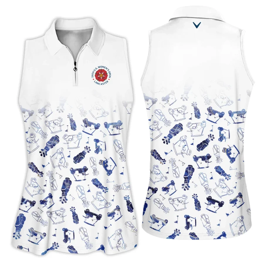 Golf Icon Abstract Pattern 79th U.S. Women’s Open Lancaster Callaway Zipper Sleeveless Polo Shirt