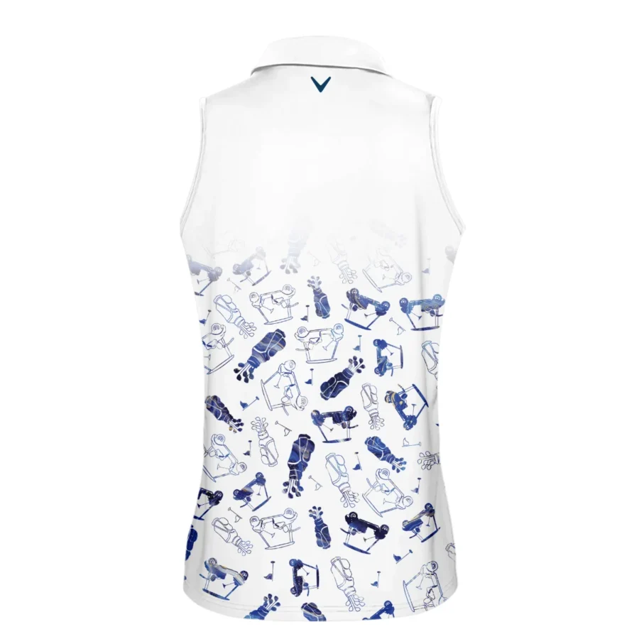 Golf Icon Abstract Pattern 79th U.S. Women’s Open Lancaster Callaway Zipper Sleeveless Polo Shirt