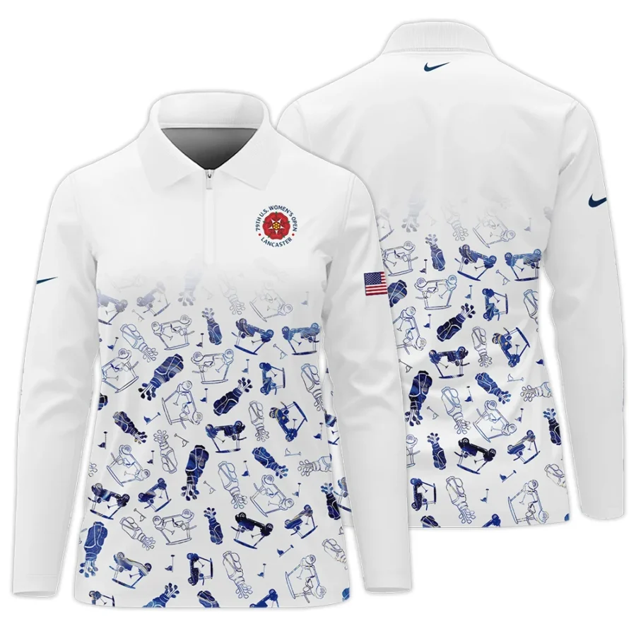 Golf Icon Abstract Pattern 79th U.S. Women’s Open Lancaster Nike Zipper Long Polo Shirt