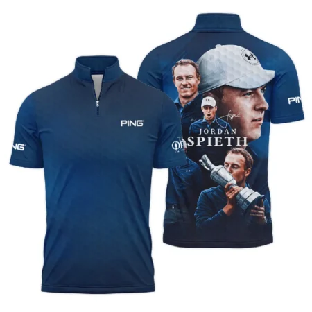 Golf Jordan Spieth Fans Loves 152nd The Open Championship Ping Quarter-Zip Polo Shirt