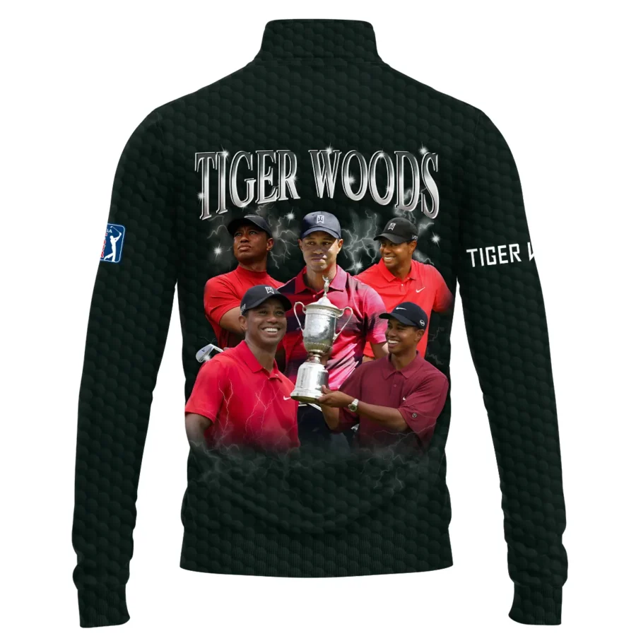 Golf Legend Tiger Woods 2024 PGA Championship Valhalla Quarter-Zip Jacket Style Classic