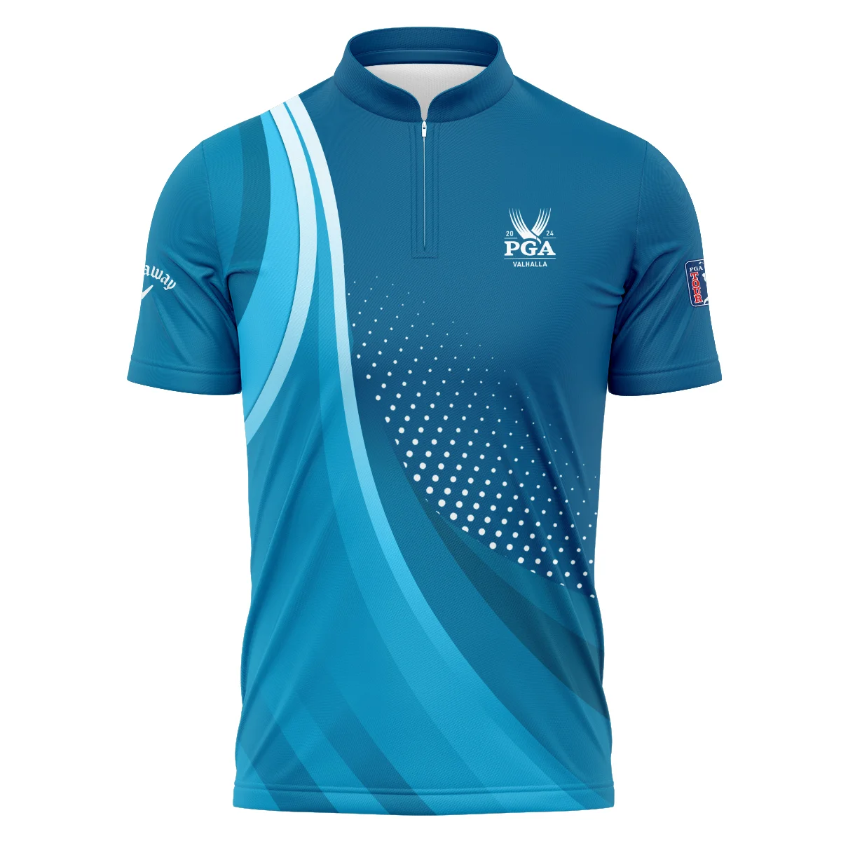 Golf Love Sport Color Blue 2024 PGA Championship Valhalla Callaway Polo Shirt Mandarin Collar Polo Shirt