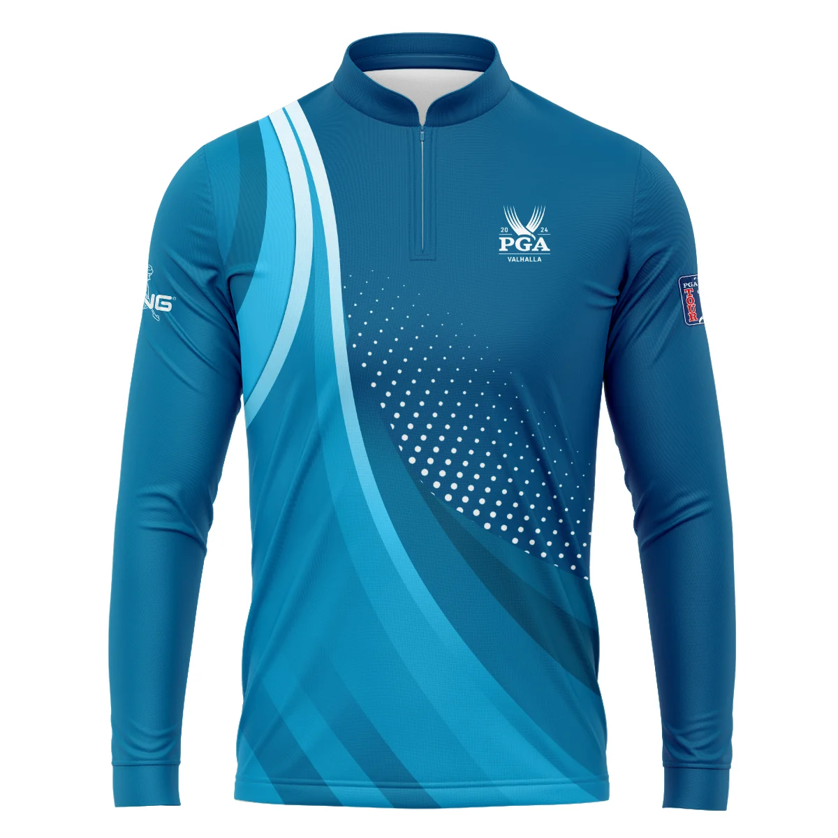 Golf Love Sport Color Blue 2024 PGA Championship Valhalla Ping Zipper Polo Shirt Style Classic Zipper Polo Shirt For Men
