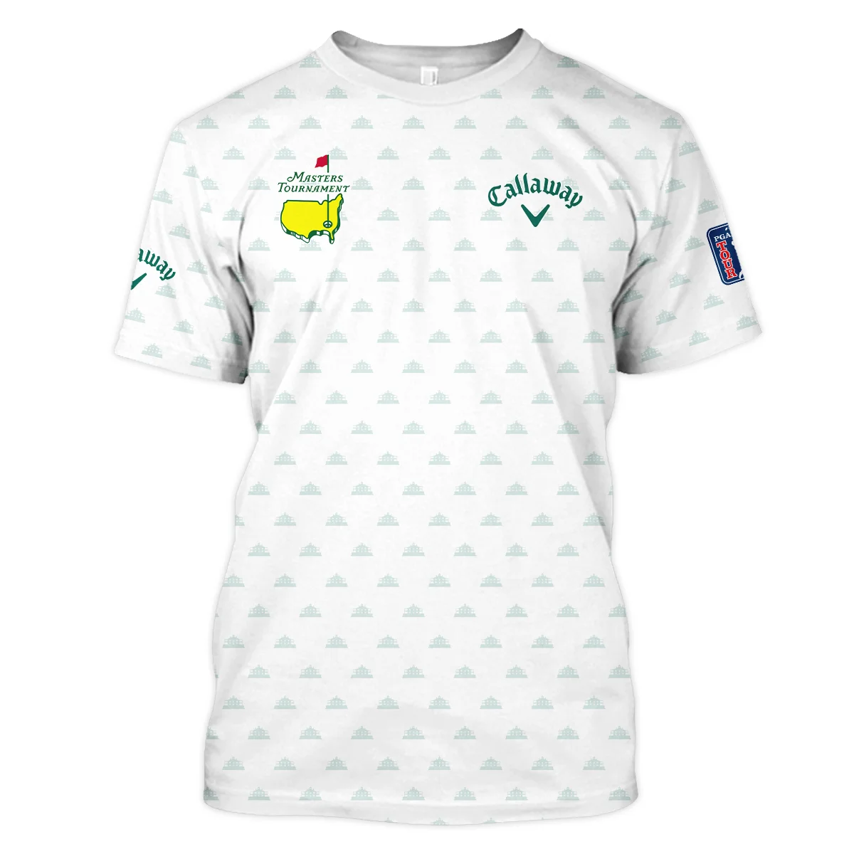 Golf Masters Tournament Callaway Unisex T-Shirt Cup Pattern White Green Golf Sports All Over Print T-Shirt